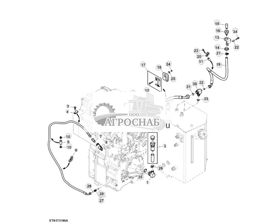 Трубопровод трансмиссии, без PTO (802000 - 804100) - ST877448 455.jpg